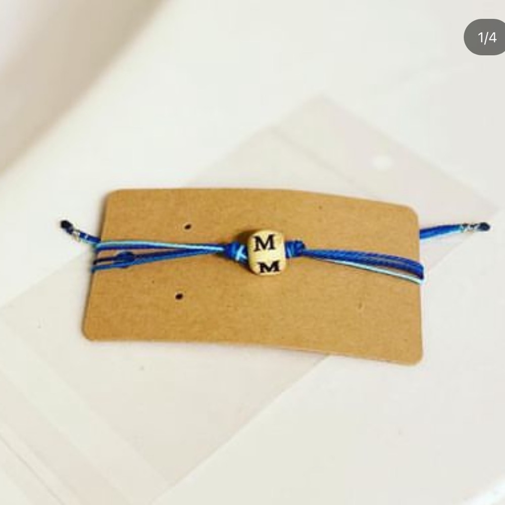 waterproof letter block bracelets